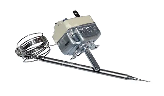 termostat regulační 30 - 110°C, 1 fáze/16A/250V, EGO, L=900 mm, sonda 6x130 mm s průchodkou